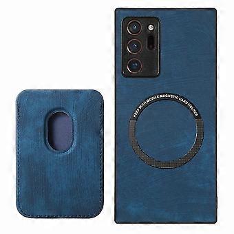 Kompatibelt til Samsung Galaxy Note20 Ultra / Note20 Ultra 5G magnetisk cover i retro-læder + TPU med aftageligt kort