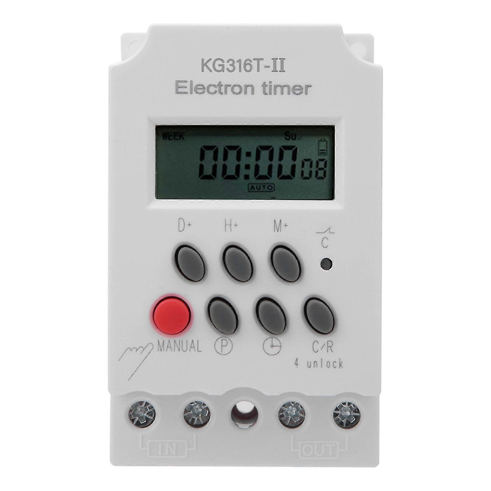 Electronic Timer Switch Microcomputer Intelligent Large Current KG316T-II 220VAC 30A