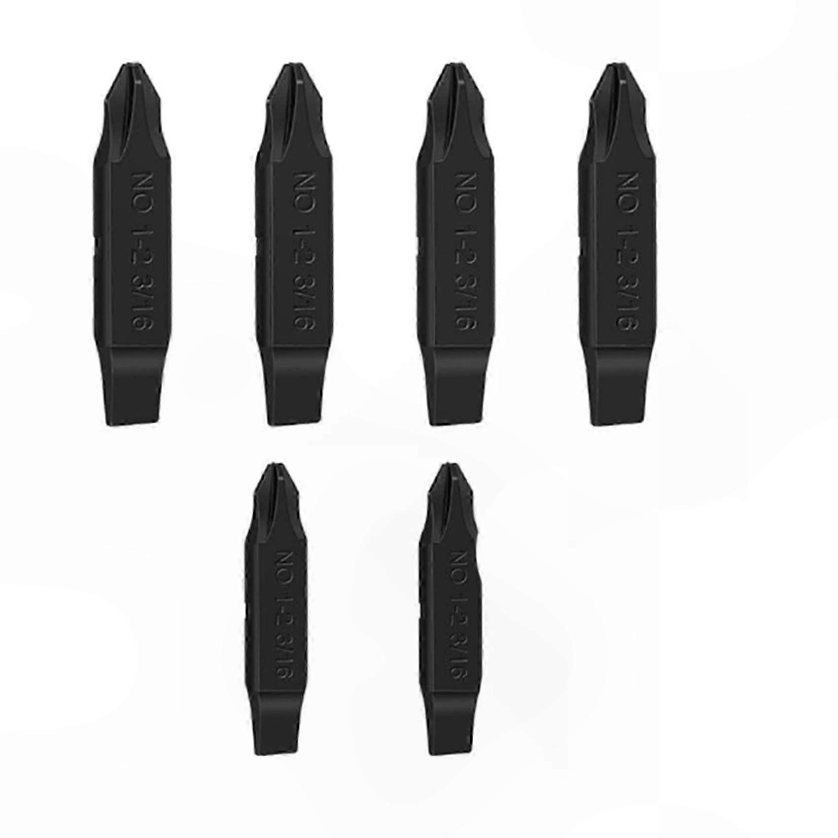 Double-Sided Screwdriver Bits 6-Pack Compatible with Leatherman Multi-Tools - 1/2 Phillips & 3/16" Flathead