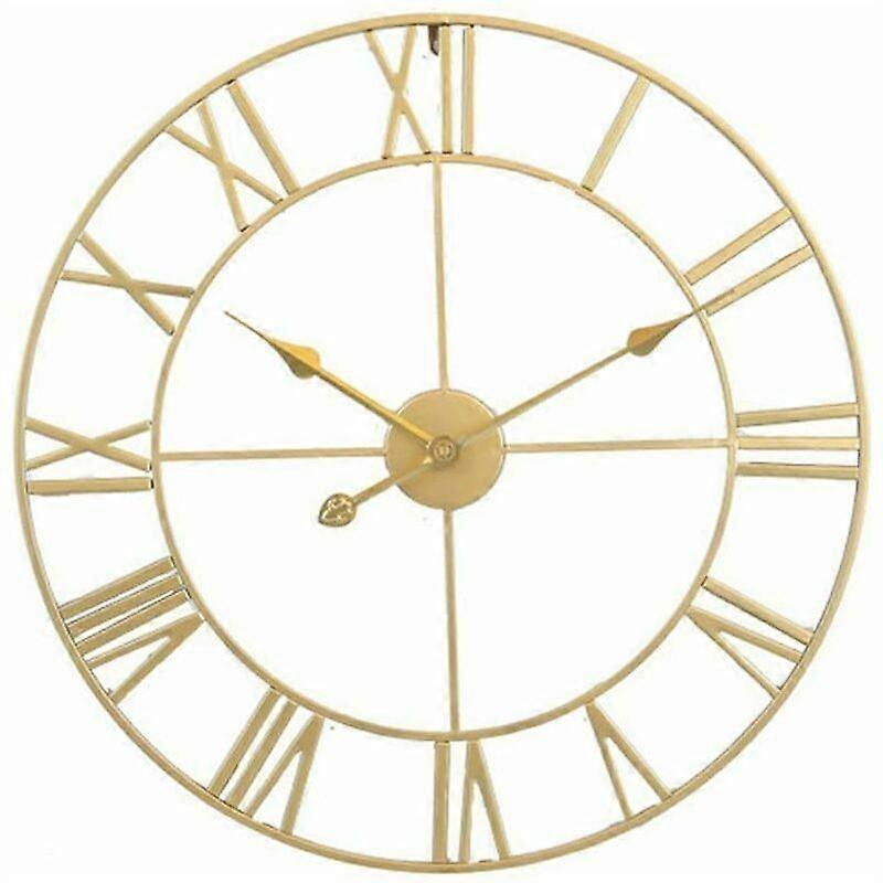 Silent Thickened Metal Roman Skeleton Wall Clock