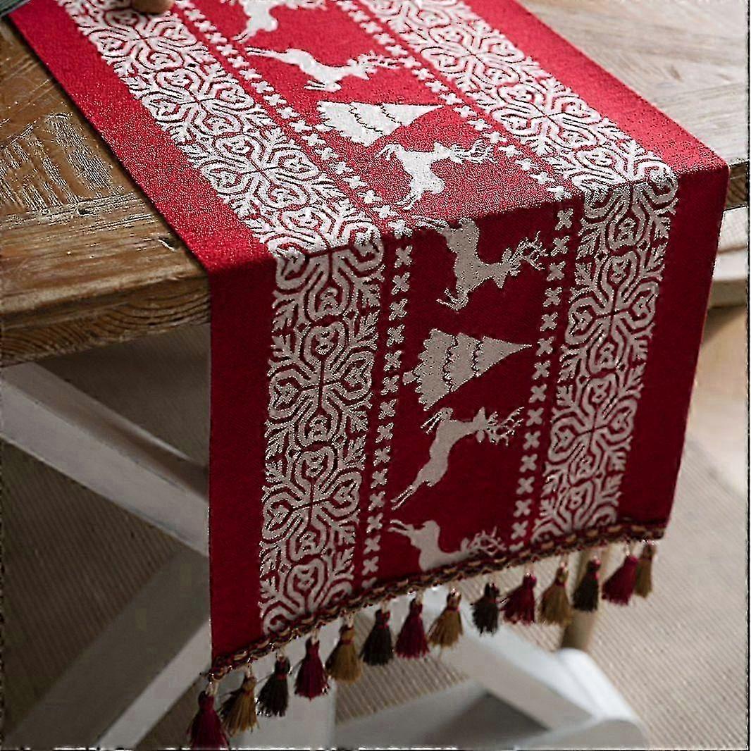 Soft Linen Christmas Runner 35x140cm