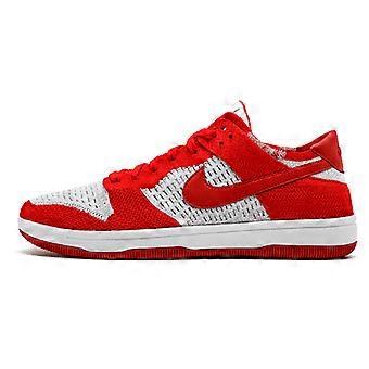 Nike Dunk Low Flyknit University Red Wolf Grey 917746-600