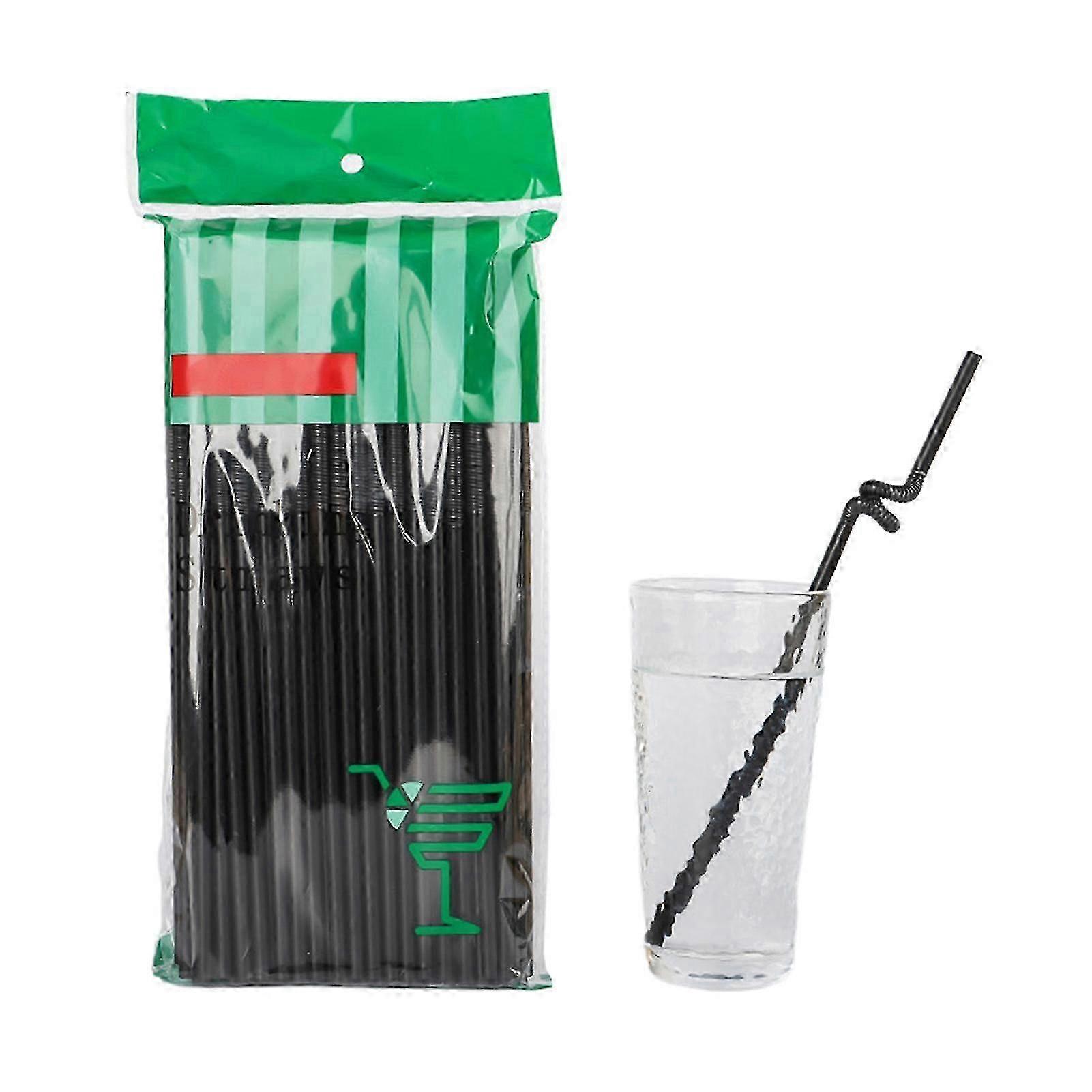 100PCS Plastic Disposable Straws Multipurpose Flexible Drinking Straws compatible with Party