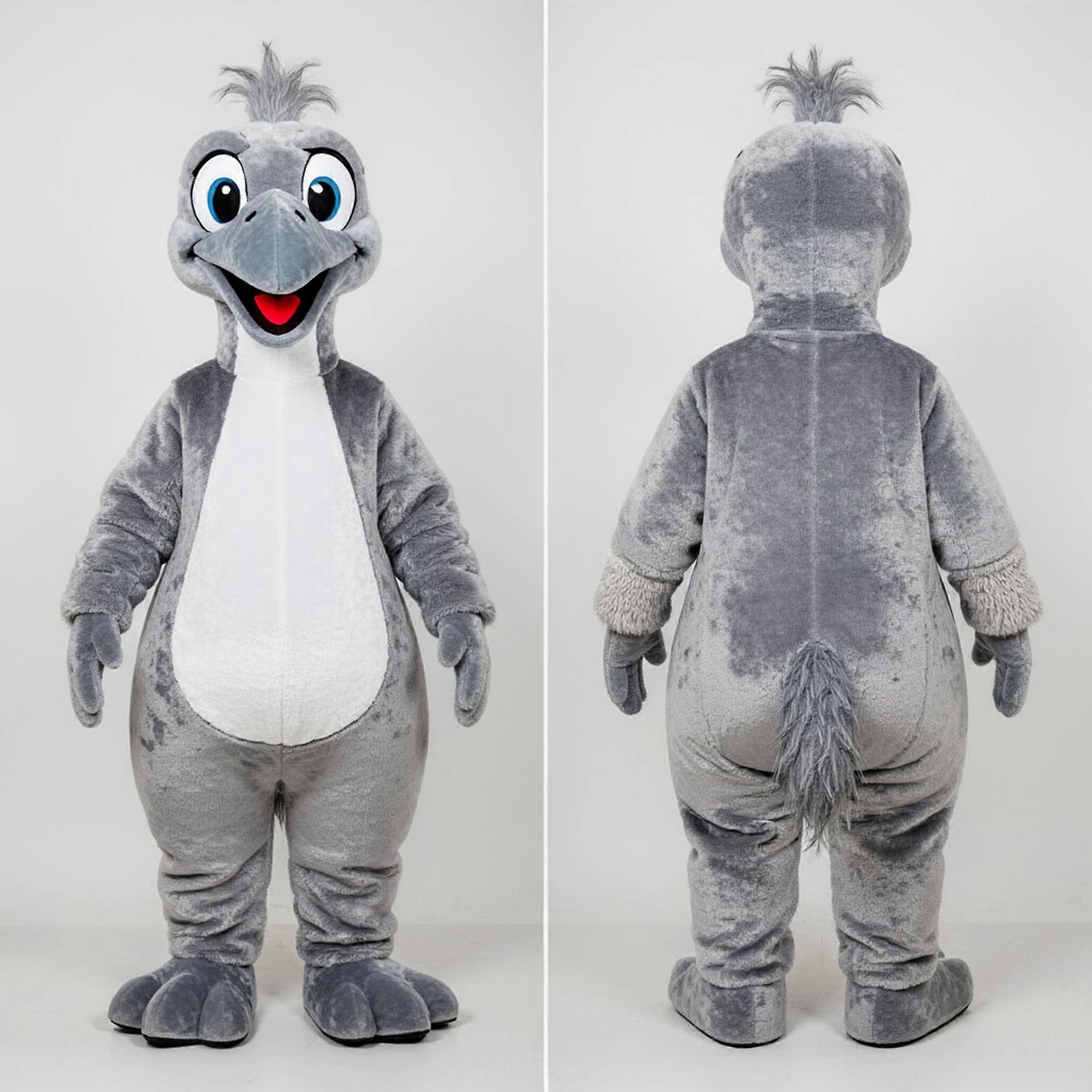 MASTICOT Silver Sleek Emu Mascot