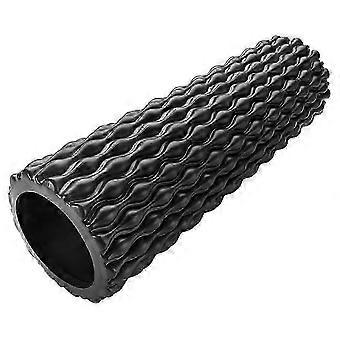 Foam Roller Medium Density Textured for Muscle Massage Back Pain Relief Muscle Recovery Black