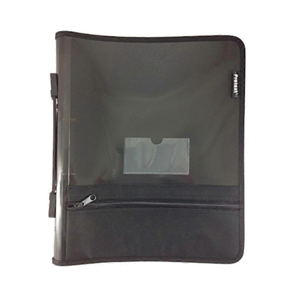 SMOKE Protext 2 Ring Binder Buddy Polypropylene Case Retractable Handle 25mm A4