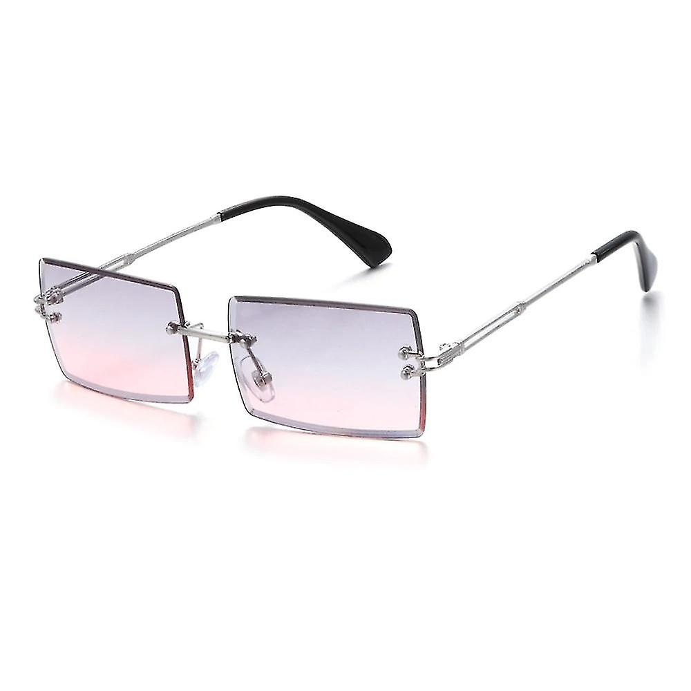 Traveling Style Rimless Rectangle Sunglasses