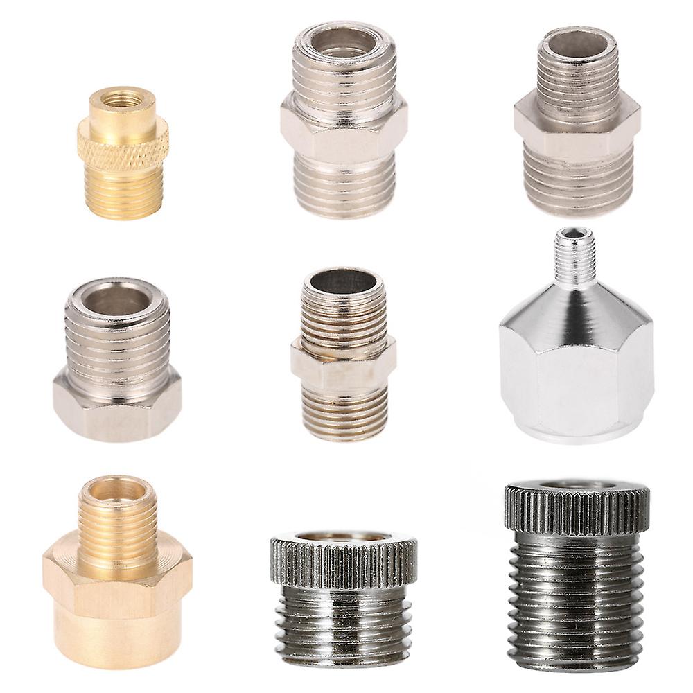 9pcs Universal Professional Airbrush Adaptor Kit Fitting Connector Set