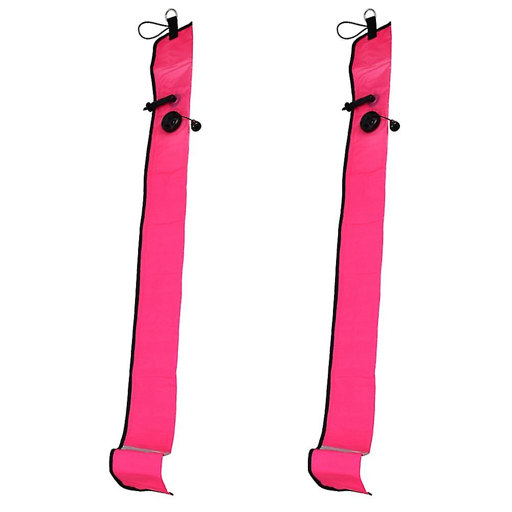 2pcs 1m Plongée sous-marine Gonflable Smb Surface Signal Marker Bouée Visibilité Float Signal Tube Saucisse