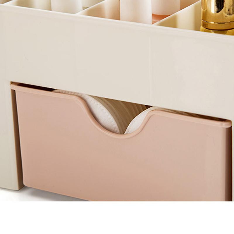 Vanity Drawer Beauty Organizer 6 Compartments with 1 Drawer Cosmetic Storage Box for Home Office Vanities Bathroom Count