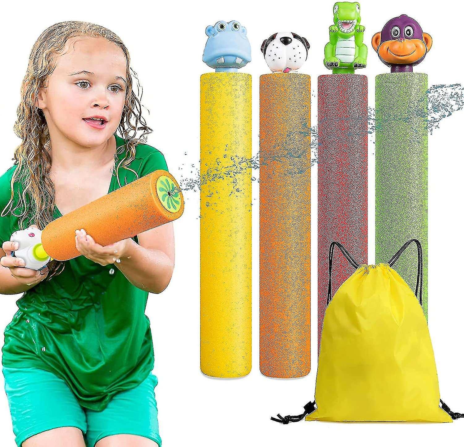 4-pack Water Blaster Gun Set For Kids Summer Swimming Pool Beach Sand Outdoor Water Fighting Play To