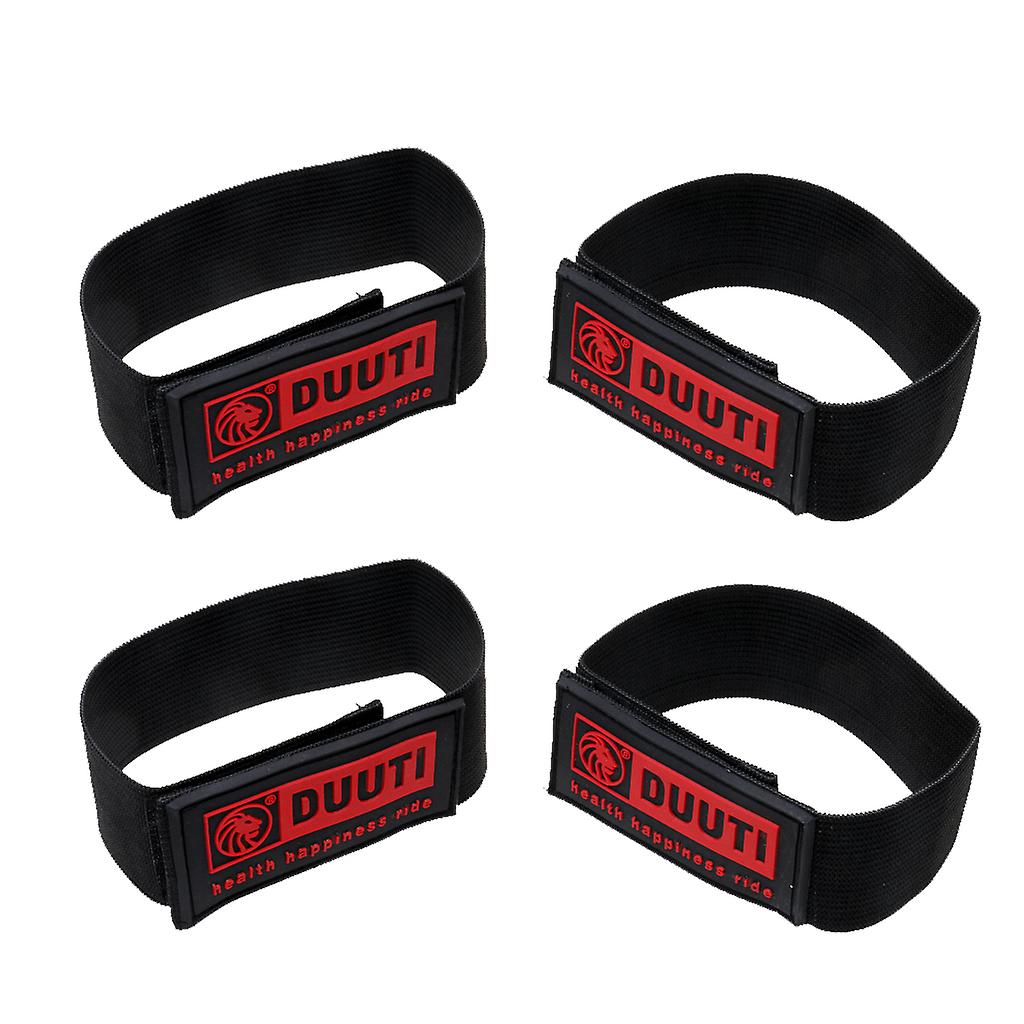 2 par cykel cykel bind elastik bukser buksebånd benrem sort