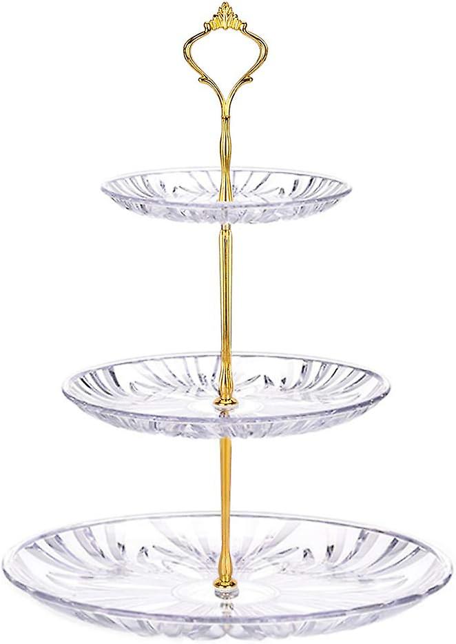 dessert stand - transparent - 3 layers (large + medium + small)