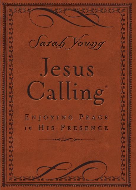 Jesus Calling Small Brown Leathersoft With Scripture References by Sarah Young Leather  fine binding Book