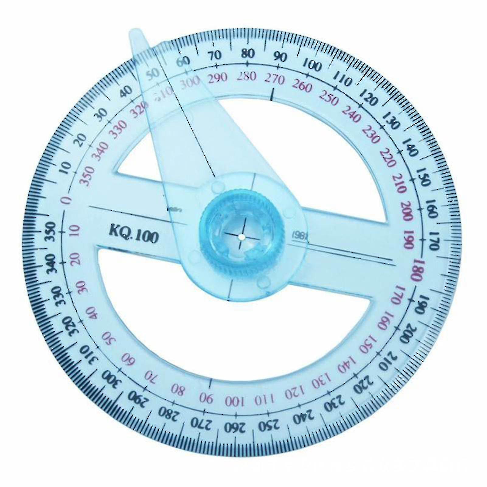 360 Degrees Protractor With Swing Arm Full Circle Pointer Angle Ruler Math Geometry Drafting Tools