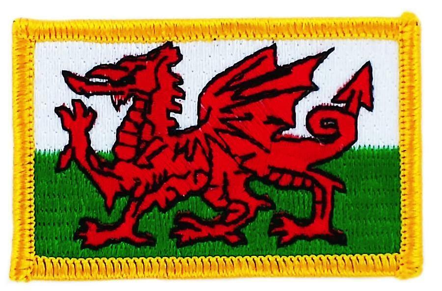 Patch Patch Patch Brode Flag Wales Wales Thermocollant Insigne Blason
