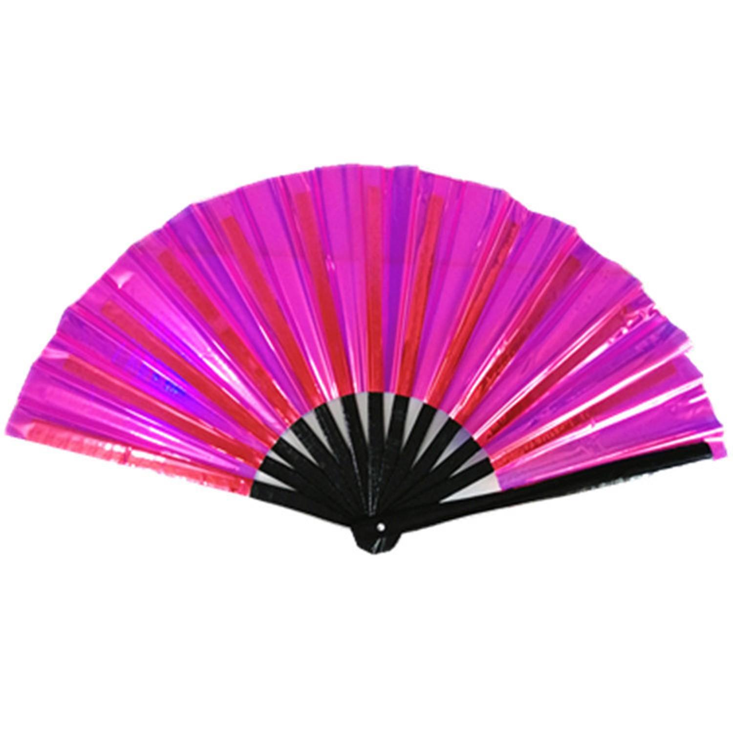 Ventilateur pliant 13 nervures Burr Free Brillant Couleur 13 pouces Grand brillant Rave Main Fan Performance Prop