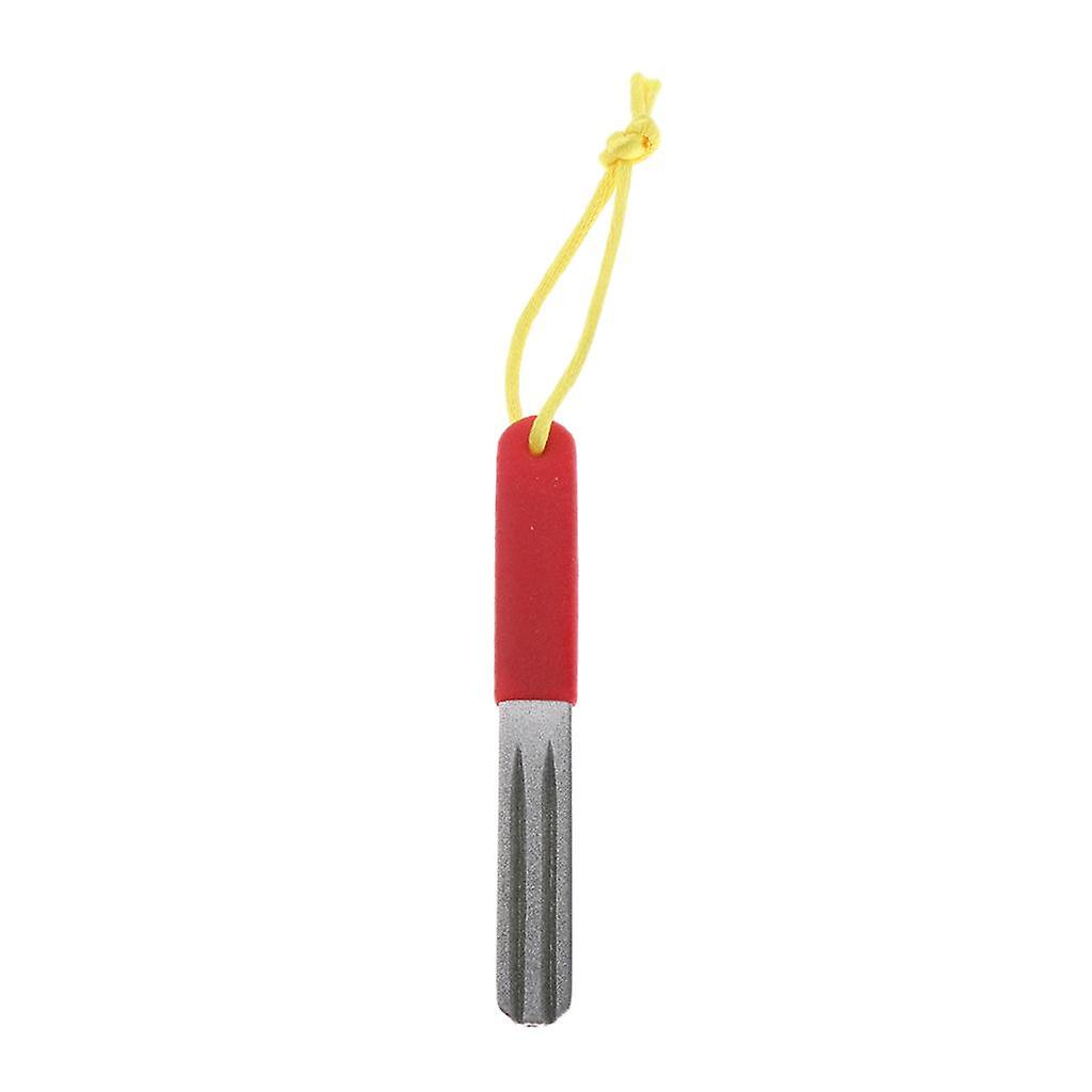 Fishing Hook Sharpener Double Side Hone Hook File with Handle Red 10cm