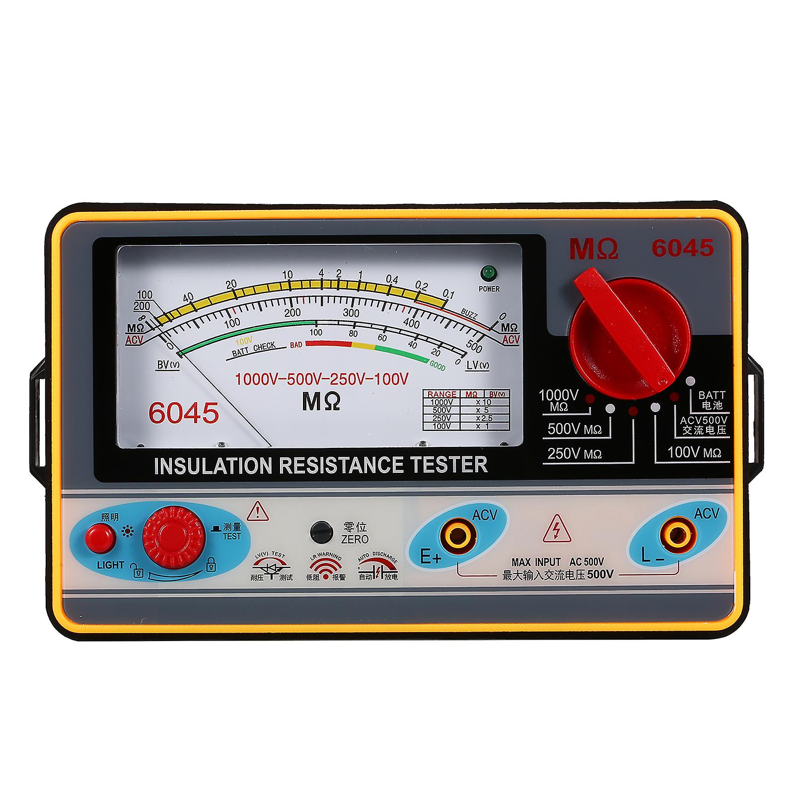 Resistance Meter Digital Ohmmeter Megger Handheld Insulation Tester