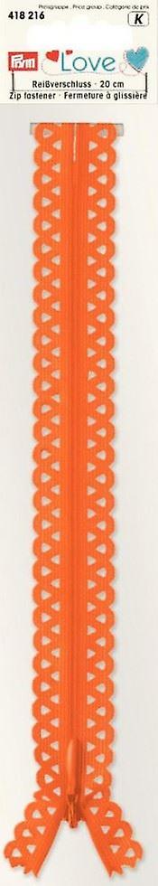 Prym Love Robe Dentelle Zips 20cm Orange - l’unité