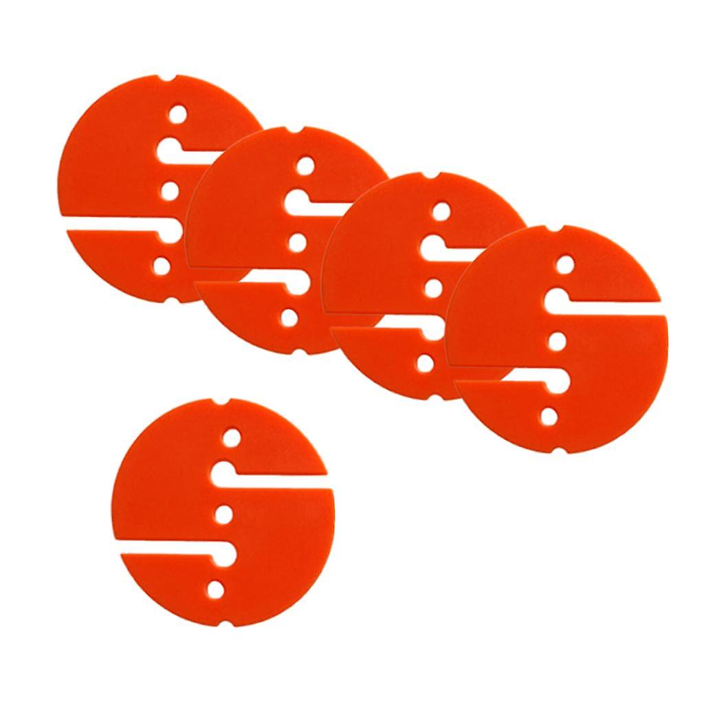 5 Pieces Round Dive Line Arrow Marker for Scuba Cave and Wreck Diving Orange