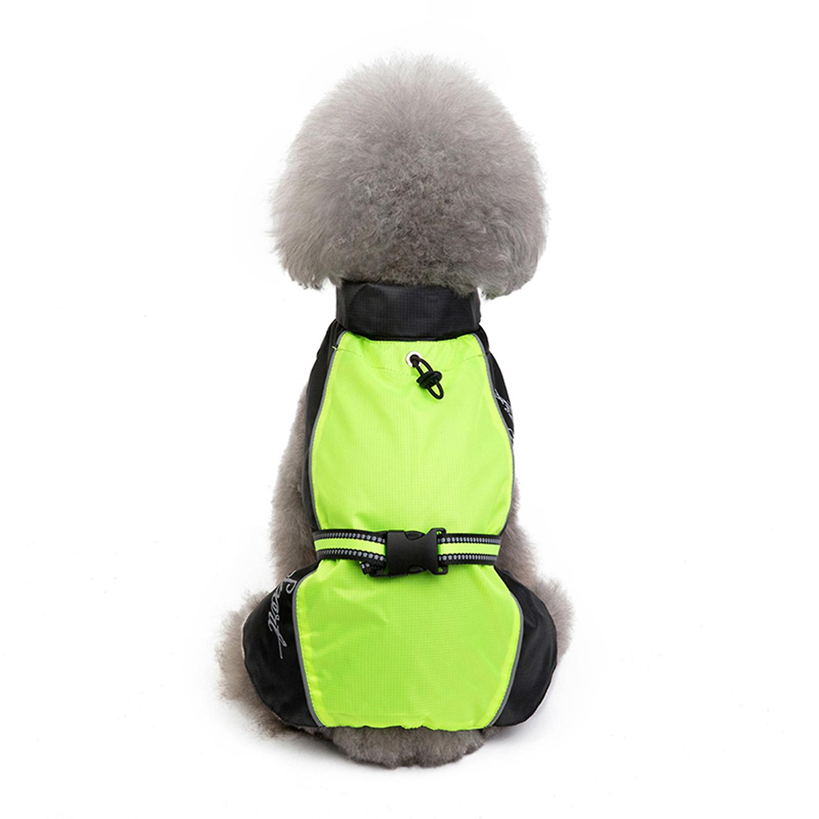 Tie Up Pet Raincoat Standing Collar Adjustable Drawstring Cloak Dog Cat Outdoor Wearing for Small
