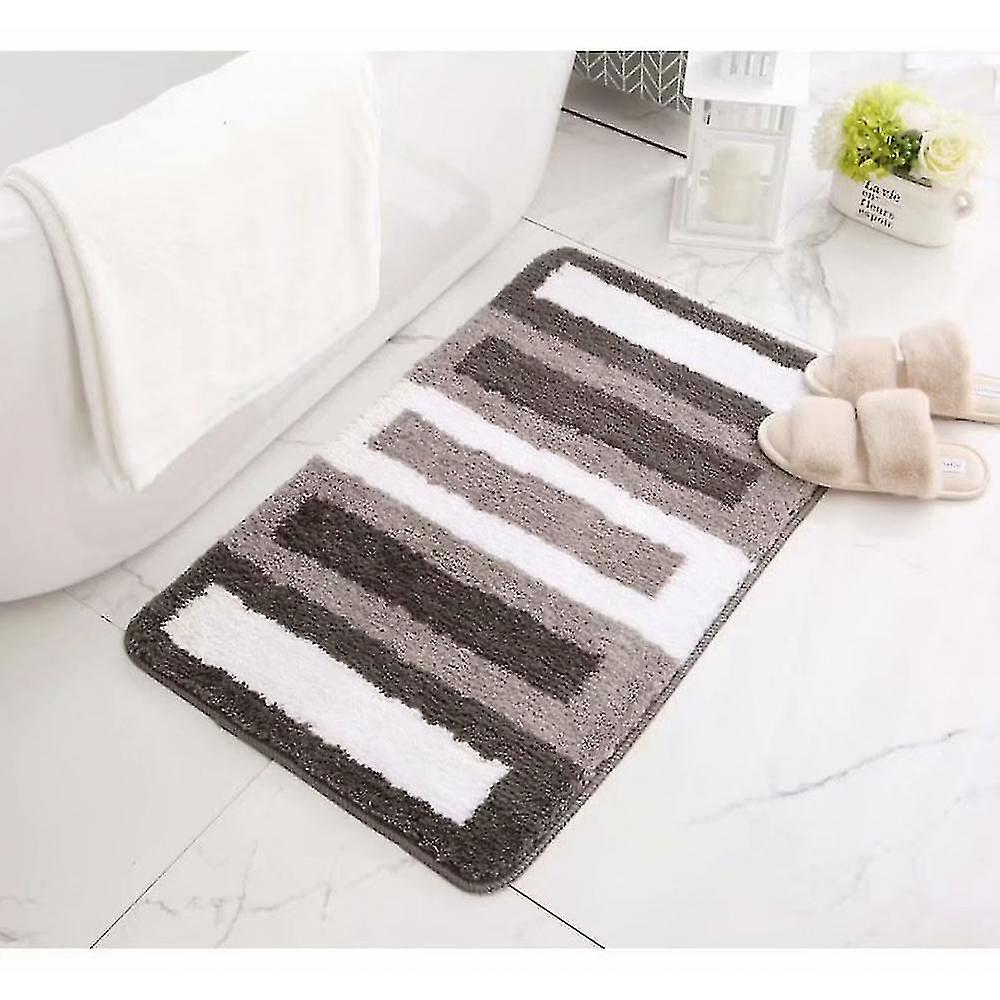 バスマットラグバスルームトイレバスタブ吸収性滑り止めフットパッド40 * 60cmグレー