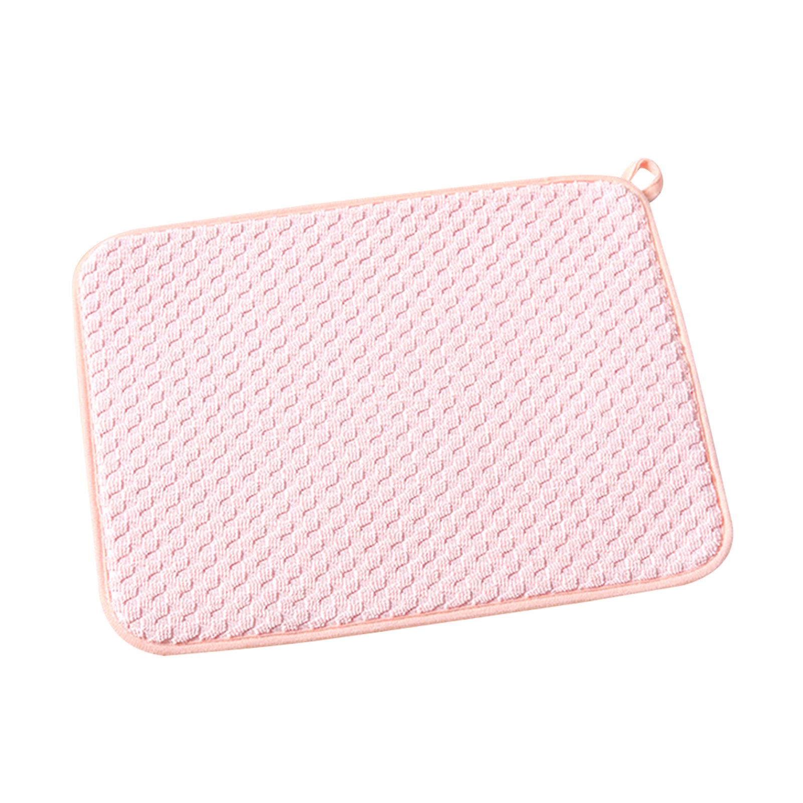 Microfiber Dish Drying Mat Super Absorbent Quick Dry Kitchen Countertop Pad