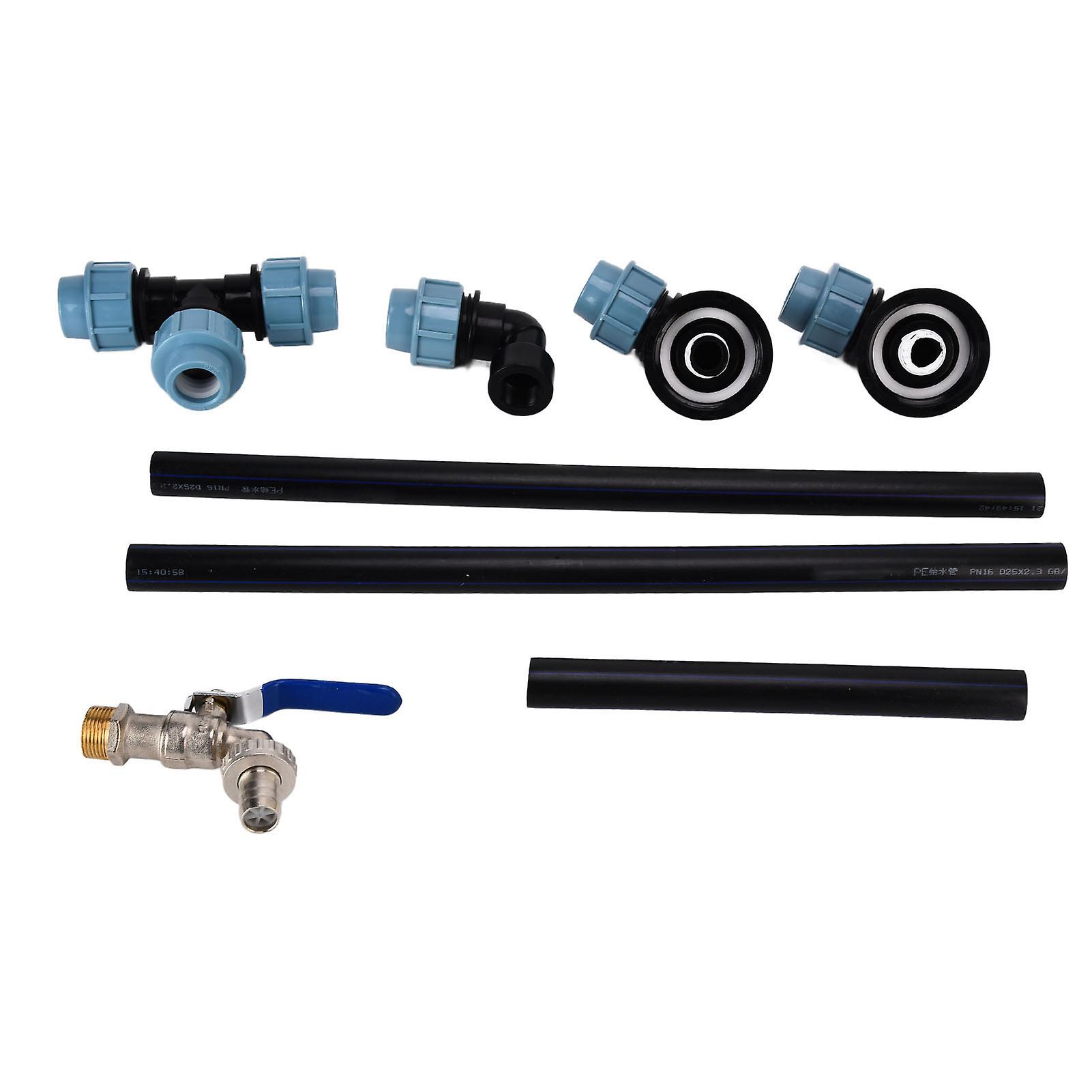 Elbow IBC Adapter Container Tank Gooseneck Outlet Tap Connector for Filling Watering Can2 Barrels in Series Lift