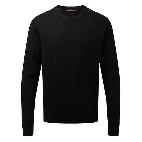 Premier Mens Knitted Cotton Crew Neck Sweatshirt
