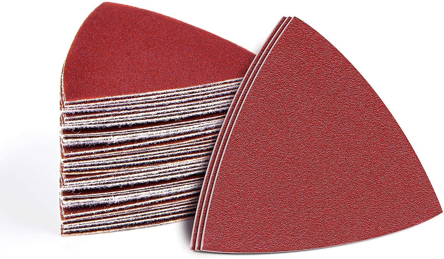 Multi-Purpose Triangular Sandpaper - Assorted Grit (60, 120, 240) - 50 Sheets 81 x 76mm - Sandpaper