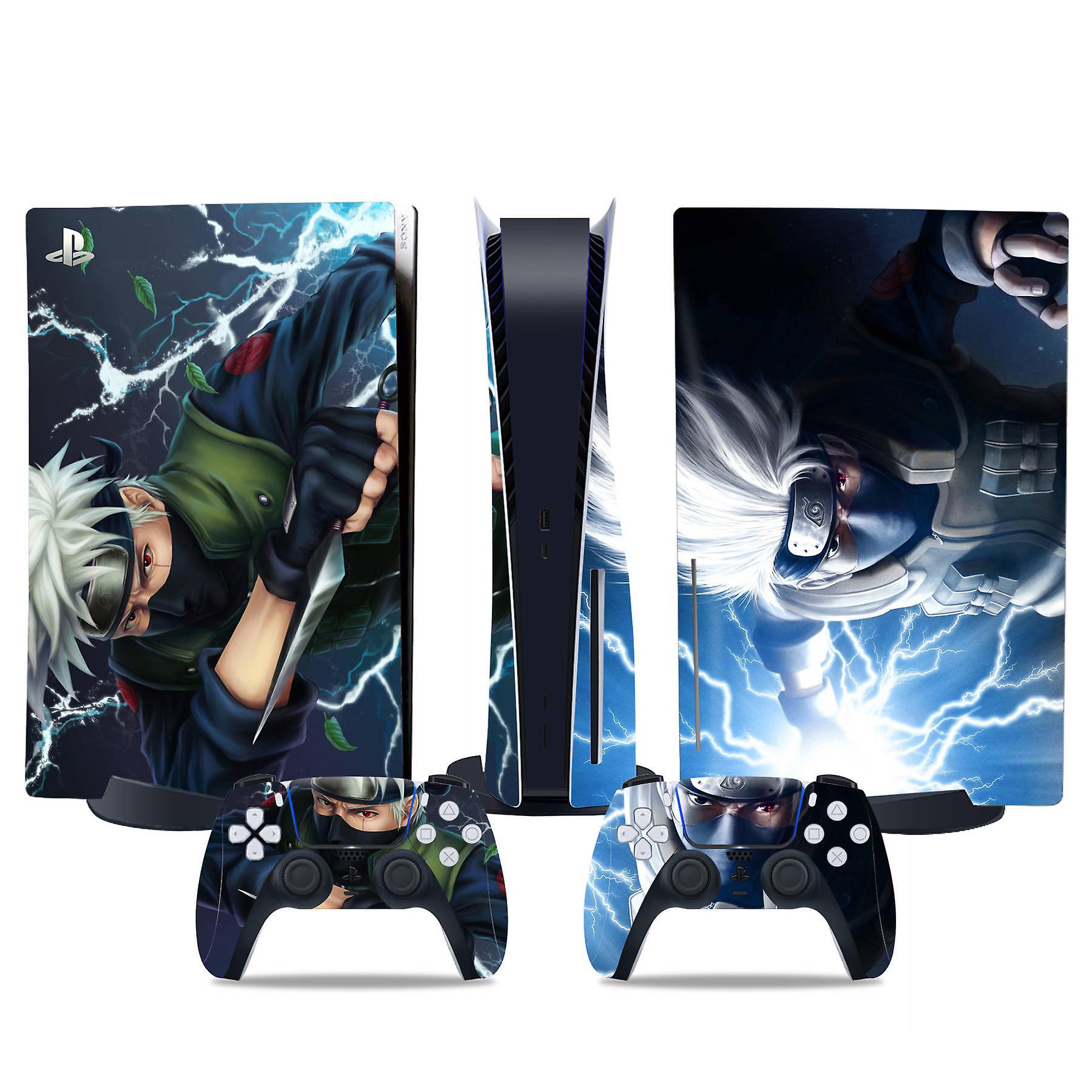 PS5 optical drive version sticker, cool PS5 skin, controller handle,for PS5 console and controller,NARUTO