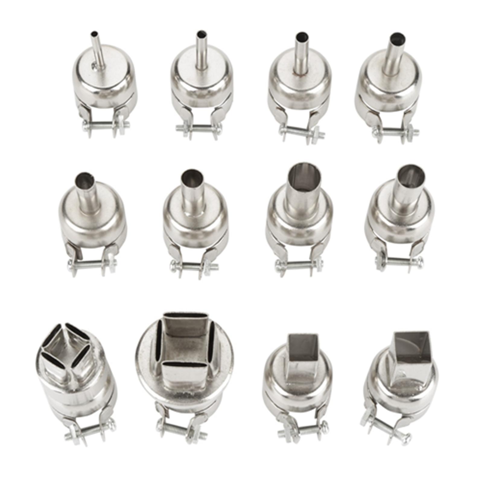 12pcs Heat Gun Nozzles Kit For 850 Hot Air Soldering Station Repair Tool Accessory