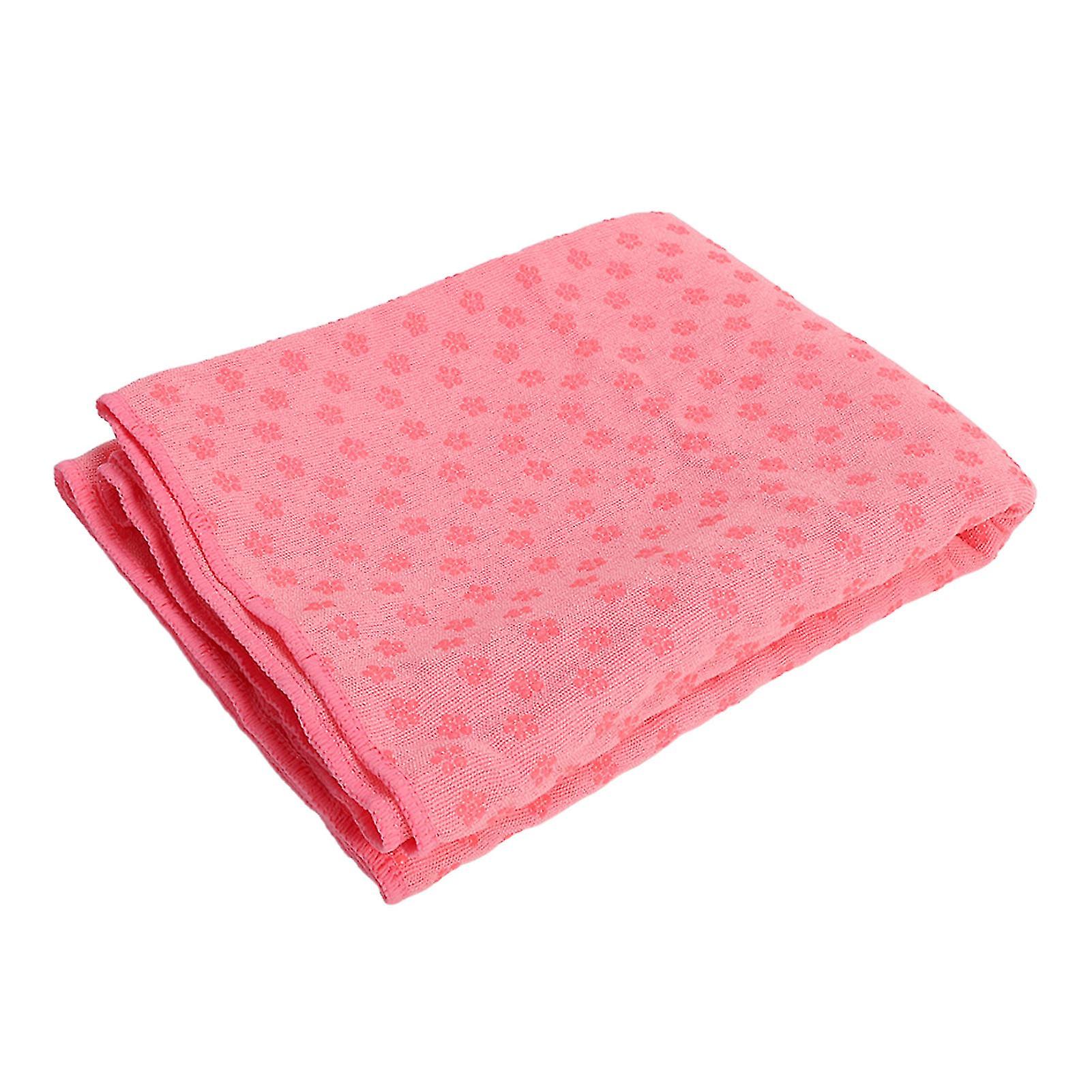 Microfiber - Pink, Slip Resistant & Sweat Absorbent, Ideal for Pilates Exercise Classes