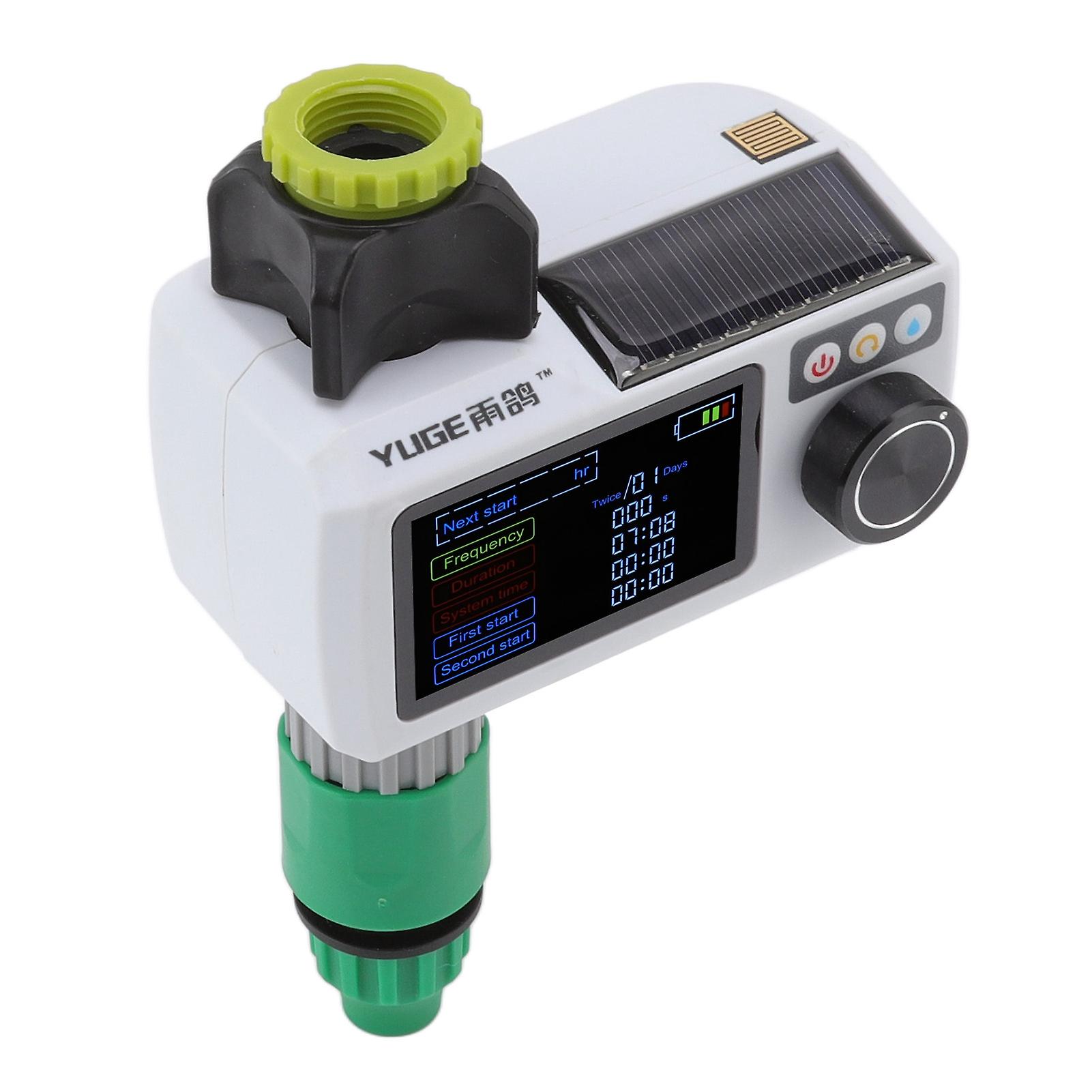 Solar Sprinkler Timer Solar Rain Sensing Automatic IP68 Waterproof Real Time Self Inspection Garden Irrigation Timer