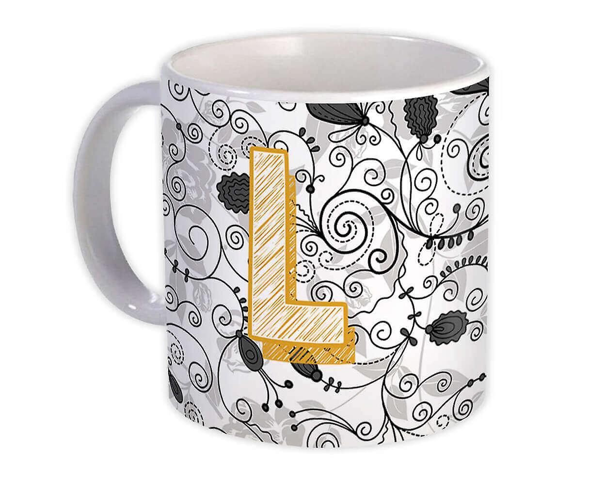 Presentmugg: Monogram Letter L Alphabet