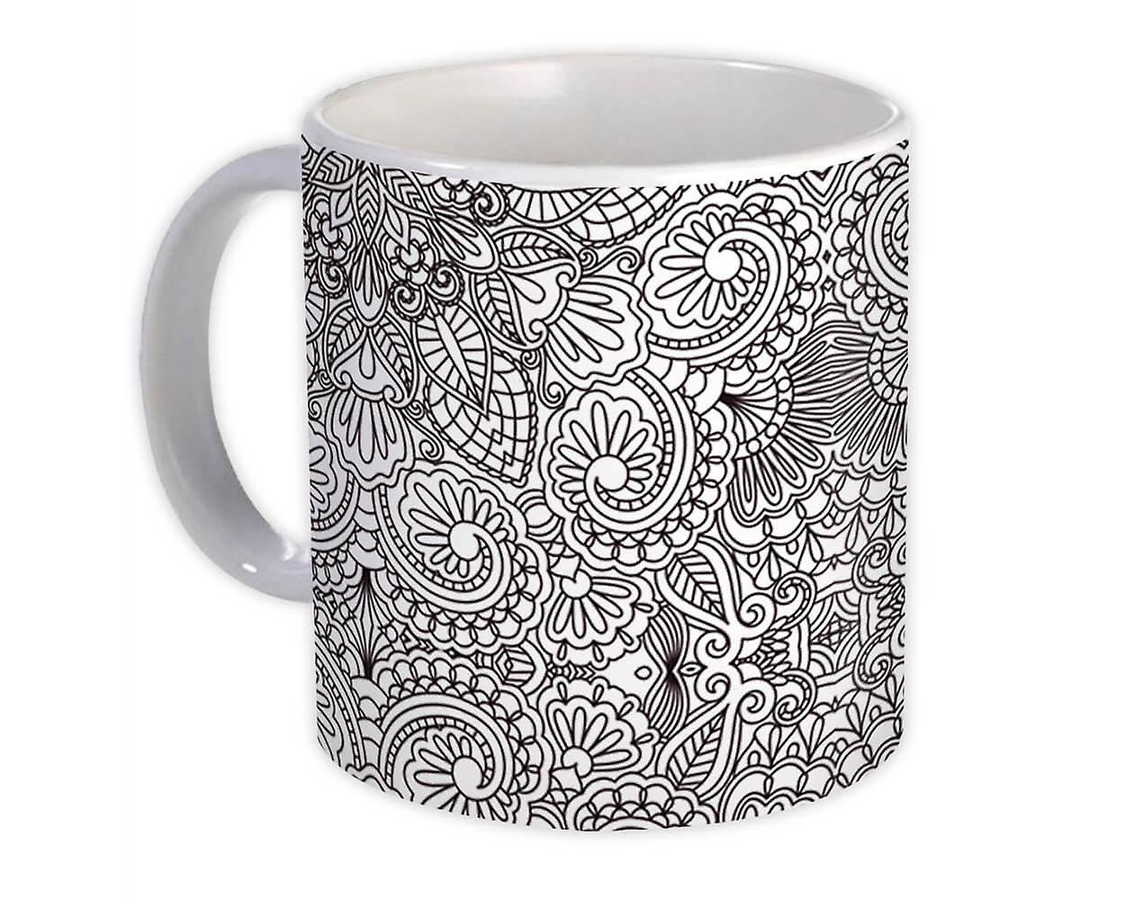 Hediye Kupa: Mandala Grey Modern