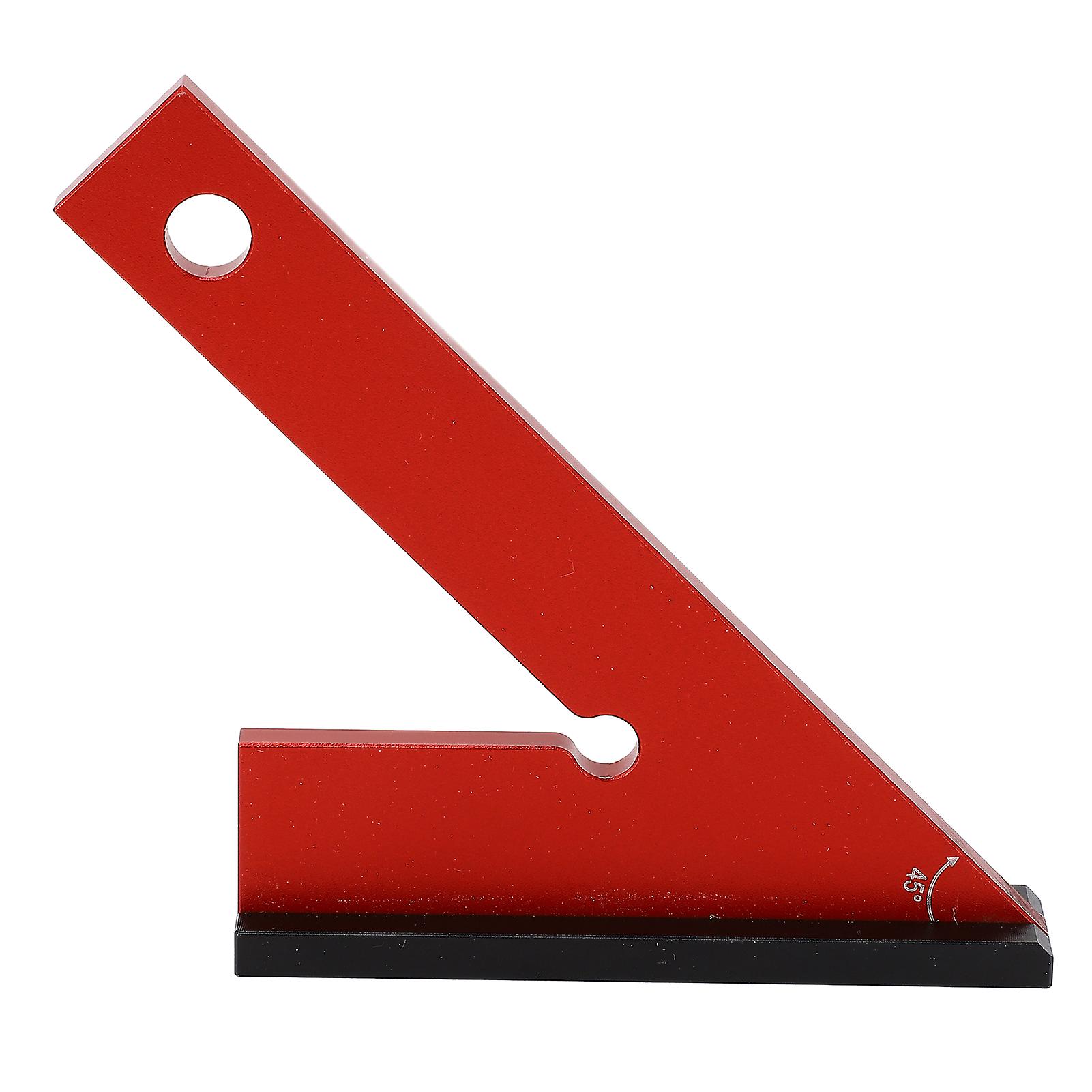 TICFOX 45° Machinist Engineer Square Angle Ruler Aluminum Alloy Measuring Gauging Tool with Base