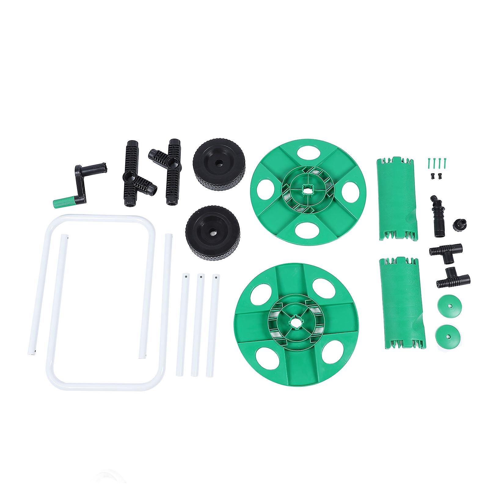 Green PP Garden Hose Reel Cart with Wheels for Garden Hose Storage