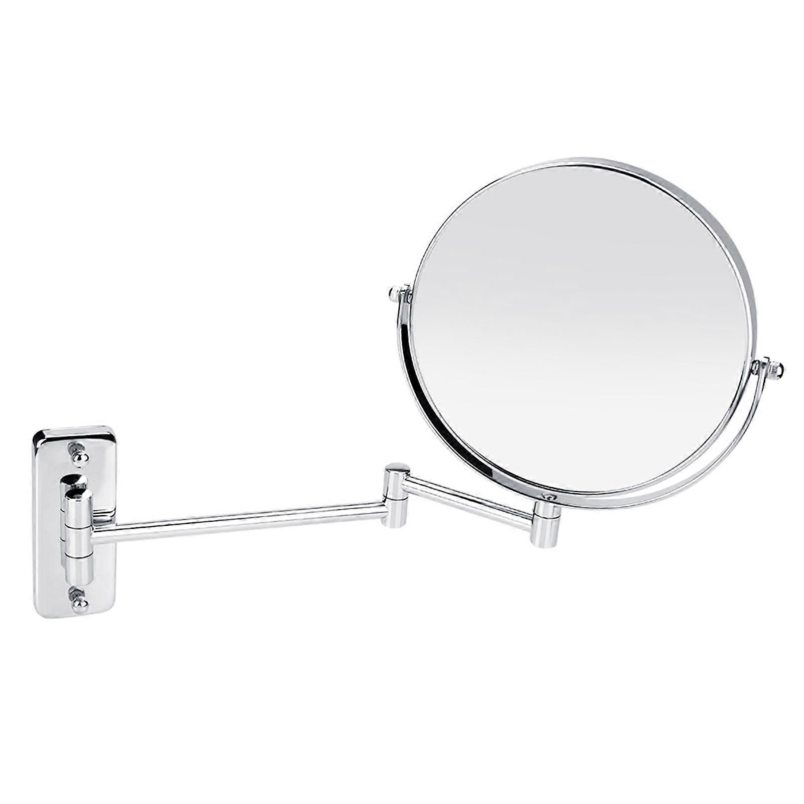 8" Wall Mount Makeup Mirror Double Sided Swivel Mirror 3x Magnifying