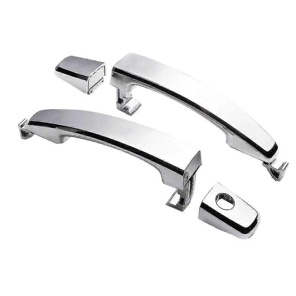 2x Front Left With Keyhole Front Right/rear Chrome Abs Door Outer Handle Covers For Captiva Sport/a