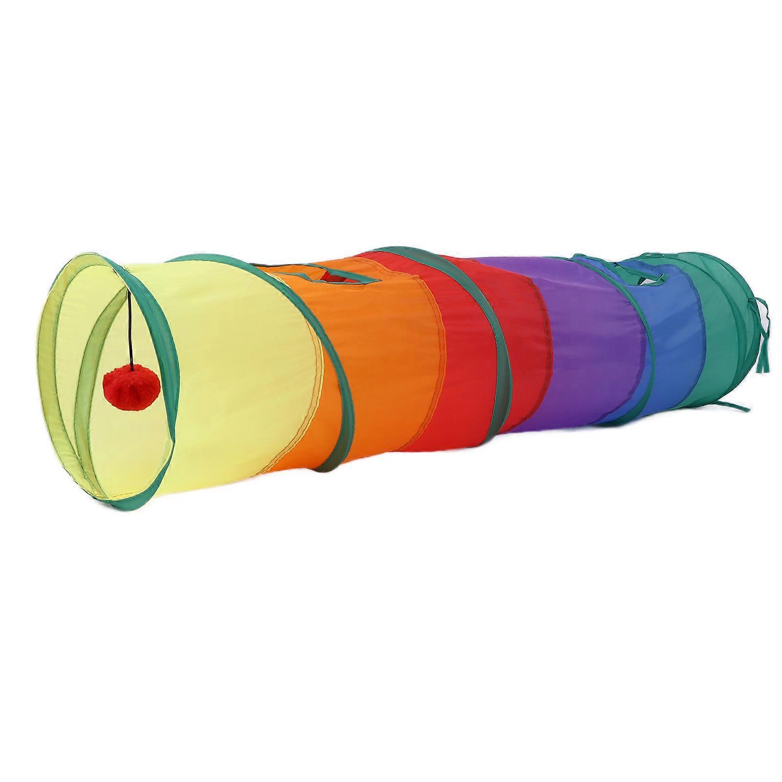 Pet Play Tunnel Collapsible And Interactive Cat Stunnel Toy With Play Ball For Indoor Cat