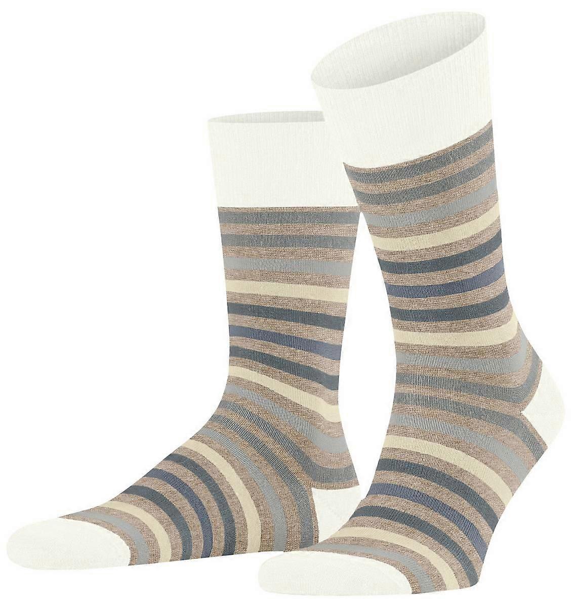 Falke Tinted Stripe Socks - Beige Mel