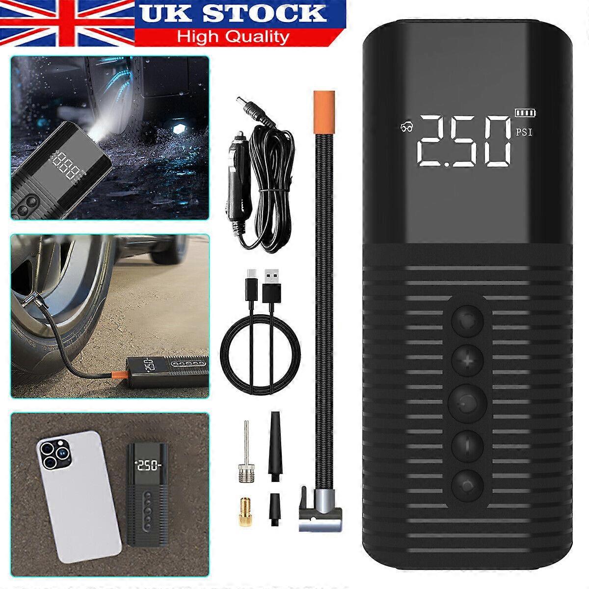 Digital Portable Air Pump 120 PSI Air Compressor Tire Inflator Cordless Compact w12479480