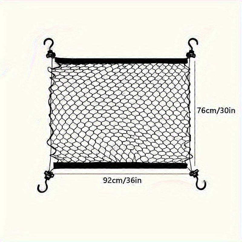 Heavy-Duty Folding Cargo Net For Cars - Versatile Outdoor Trolley Baffle, Beach & Garden Use, Durable Nylon, 36"X30
