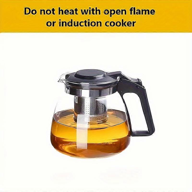Teiera in vetro Vish Bloom - Design spazioso e resistente al calore, infrangibile con infusore di fiori - Set da tè perfetto per la casa, il ristorante, l'ufficio - Inclu