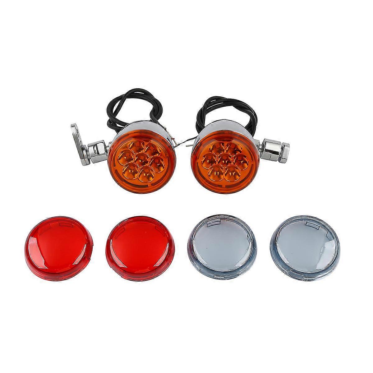 Exquisite Motorcycle Turn Signals Lights With Bracket For Harley Softail Dyna Super Glide Fat Bob Fxdf Custom