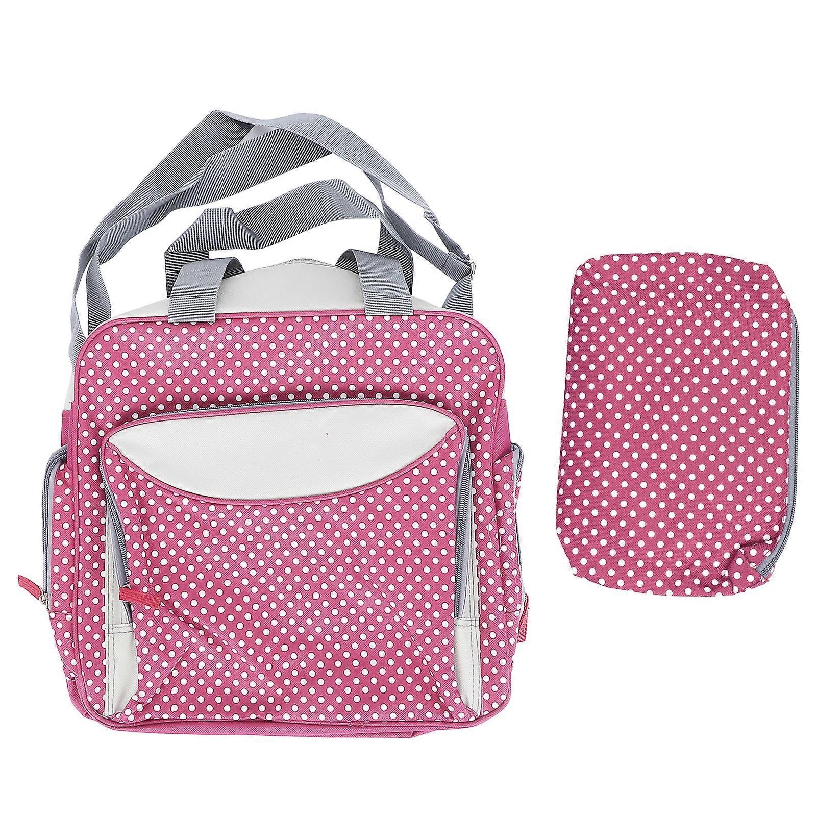 Multfunctional Waterproof Mom Shoulder Bag Dot Pattern Travel Portable Shopping Diaper Bag