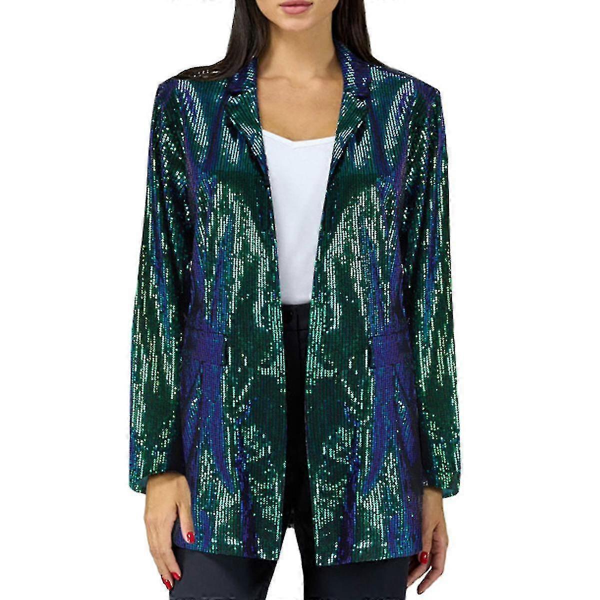 Women Sequin Jacket Blazer Casual Open Coat Fruugo UK