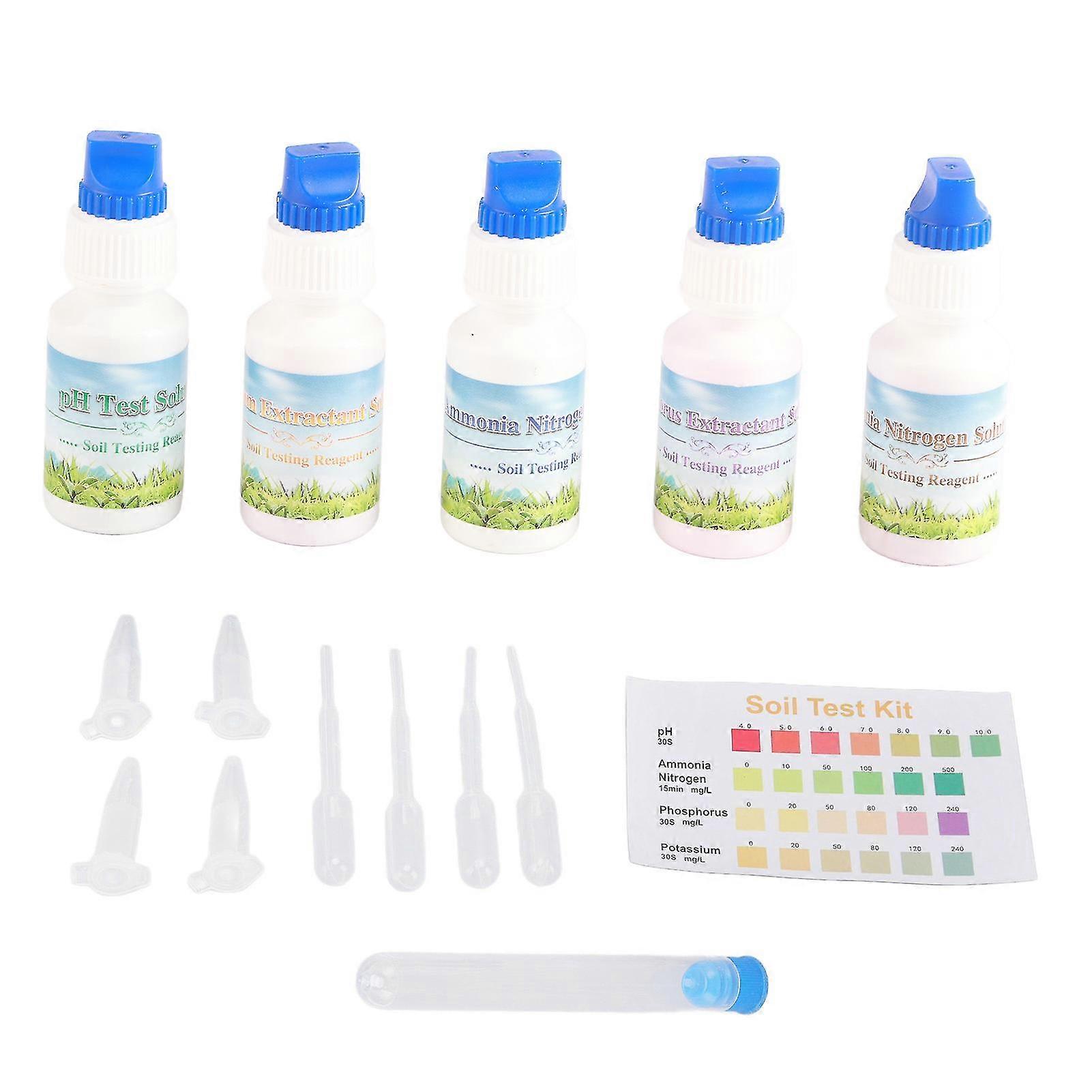 Soil Test Liquid Solution PH Nitrogen Phosphorus Potassium Measuring Kit compatible with Agriculture Gardening-YM_Dec